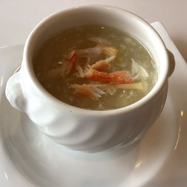 ズワイ蟹と帆立の貝柱のスープ